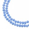 110, 3x4mm Faceted Opaque Periwinkle Crystal Lane Donut Rondelle Beads