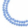 110, 3x4mm Faceted Opaque Periwinkle Crystal Lane Donut Rondelle Beads