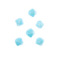 96, 4mm Faceted Opaque Blue Crystal Lane Bicone Beads