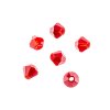 96, 4mm Faceted Opaque Red Crystal Lane Bicone Beads