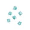 96, 4mm Faceted Opaque Turquoise Blue Crystal Lane Bicone Beads