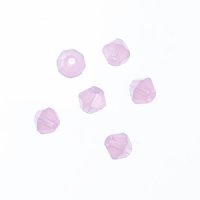 96, 4mm Faceted Opaque Pink Crystal Lane Bicone Beads