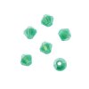96, 4mm Faceted Opaque Turquoise Green Crystal Lane Bicone Beads