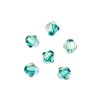 96, 4mm Faceted Transparent Dark Green AB Crystal Lane Bicone Beads