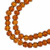 78, 4x6mm Faceted Transparent Amber Crystal Lane Donut Rondelle Beads