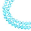 78, 4x6mm Faceted Transparent Aqua Blue AB Crystal Lane Donut Rondelle Beads