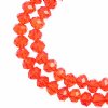 78, 4x6mm Faceted Transparent Red Crystal Lane Donut Rondelle Beads