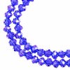 78, 4x6mm Faceted Transparent Sapphire AB Crystal Lane Donut Rondelle Beads
