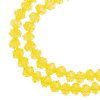 78, 4x6mm Faceted Transparent Yellow Crystal Lane Donut Rondelle Beads
