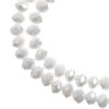 78, 4x6mm Faceted Opaque White AB Crystal Lane Donut Rondelle Beads