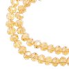 78, 4x6mm Faceted Transparent Topaz AB Crystal Lane Donut Rondelle Beads