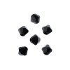 64, 6mm Faceted Opaque Black Crystal Lane Bicone Beads