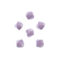 64, 6mm Faceted Opaque Mauve Crystal Lane Bicone Beads