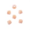 64, 6mm Faceted Opaque Cream Crystal Lane Bicone Beads