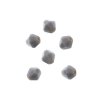 64, 6mm Faceted Opaque Grey Crystal Lane Bicone Beads