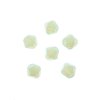 64, 6mm Faceted Opaque Light Green Crystal Lane Bicone Beads