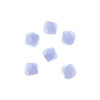 64, 6mm Faceted Opaque Light Periwinkle Blue Crystal Lane Bicone Beads