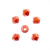 64, 6mm Faceted Opaque Orange Crystal Lane Bicone Beads