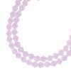 64, 6mm Faceted Opaque Pink Crystal Lane Bicone Beads