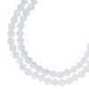 64, 6mm Faceted Opaque White Crystal Lane Bicone Beads