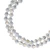 64, 6mm Faceted Opaque White AB Crystal Lane Bicone Beads