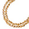 64, 6mm Faceted Transparent Topaz AB Crystal Lane Bicone Beads
