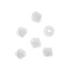 64, 6mm Faceted Opaque White Crystal Lane Bicone Beads