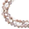 58, 6x8mm Faceted Crystal Copper Capri Lane Donut Rondelle Beads