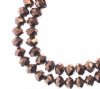 58, 6x8mm Faceted Metallic Copper Iris Crystal Lane Donut Rondelle Beads