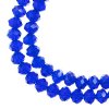 58, 6x8mm Faceted Transparent Sapphire AB Crystal Lane Donut Rondelle Beads