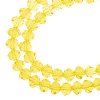 58, 6x8mm Faceted Transparent Yellow Crystal Lane Donut Rondelle Beads