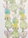 7 Inch Strand Crystal Lane Pink and Green Flower and Butterfly Beads