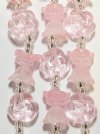 7 Inch Strand Crystal Lane Pink Rose and Flower Bead