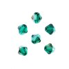 44, 8mm Faceted Transparent Dark Green AB Crystal Lane Bicone Beads