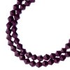 64, 6mm Faceted Opaque Dark Purple Crystal Lane Bicone Beads