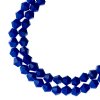 64, 6mm Faceted Opaque Dark Sapphire Crystal Lane Bicone Beads