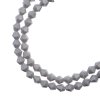 64, 6mm Faceted Opaque Grey Crystal Lane Bicone Beads