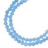 64, 6mm Faceted Opaque Light Periwinkle Blue Crystal Lane Bicone Beads