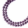 64, 6mm Faceted Opaque Mauve Crystal Lane Bicone Beads