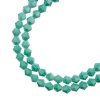 64, 6mm Faceted Opaque Turquoise Green Crystal Lane Bicone Beads