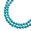 64, 6mm Faceted Opaque Turquoise Blue Crystal Lane Bicone Beads