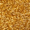 CY-1200 25 Grams of 11/0 Silver Lined Gold Cylin Seed Beads