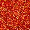 CY-1201 25 Grams of 11/0 Silverlined Orange Cylin Seed Beads