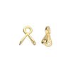 Set of 2, 5.9x7.3mm Cymbal Triades 24kt Gold GemDuo Ends
