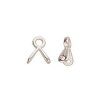Set of 2, 5.9x7.3mm Cymbal Triades Antique Silver GemDuo Ends