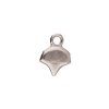 Set of 2, 7.9x10.4mm Cymbal Kastro Antique Silver Ginko Ends (Point Down)