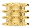 1, 15.2x16.5mm Azalas IV 24k Gold Plated Connector Link for Superduo Beads