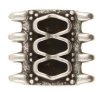 1, 15.2x16.5mm Azalas IV Antique Silver Connector Link for Superduo Beads