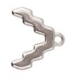 2, 15.7x9.4mm Menites Antique Silver Ending for Superduo Beads
