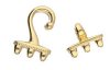 Set of 27.1x12mm Cymbal Mesaria III 24k Gold Plate Superduo Clasp